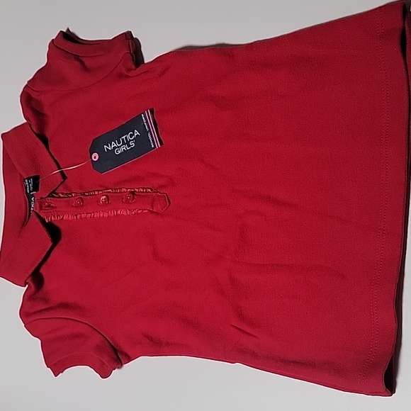 Nautica Shirts & Tops Nautica Red Girls School Uniform Short Sleeve
